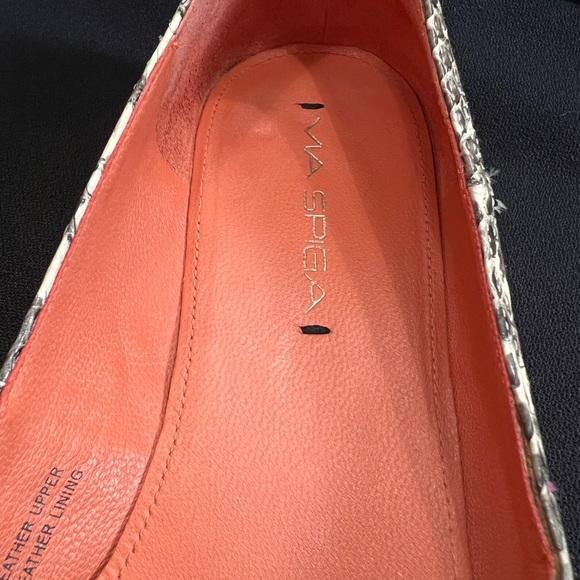 Via Spiga Dottie Womens Size 8M Snakeskin Pointed-Toe Flat - Picture 8 of 16
